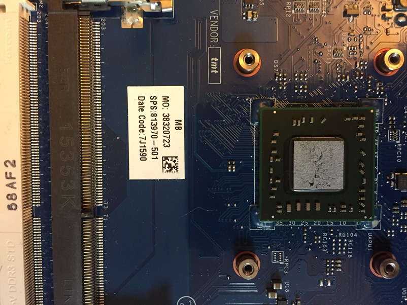 HP 15-AF Laptop Motherboard TS AMD A8-7410 2.2GHz CPU LA-C781P A